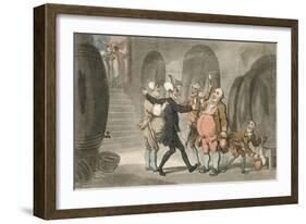 Dr Syntax Made Free of the Cellar-Thomas Rowlandson-Framed Art Print