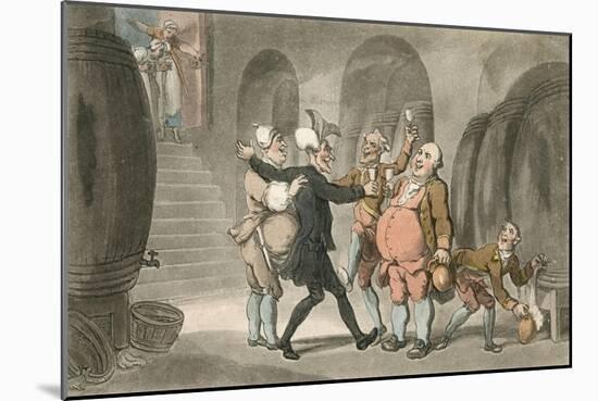 Dr Syntax Made Free of the Cellar-Thomas Rowlandson-Mounted Art Print