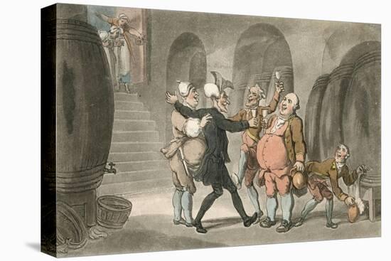 Dr Syntax Made Free of the Cellar-Thomas Rowlandson-Stretched Canvas