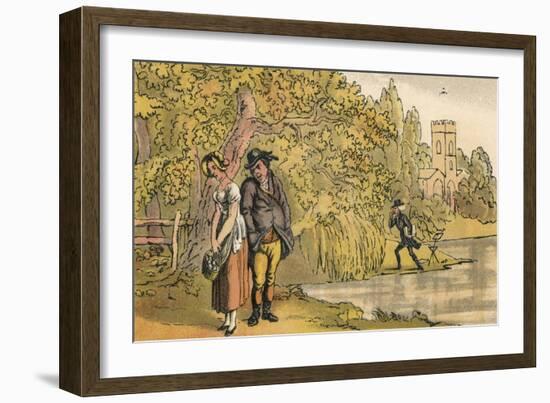 Dr Syntax Making a Discovery-Thomas Rowlandson-Framed Art Print