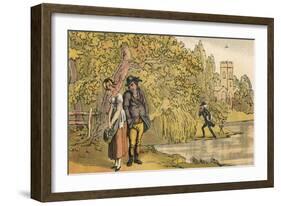 Dr Syntax Making a Discovery-Thomas Rowlandson-Framed Art Print