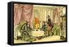 'Dr Syntax making his will'-Thomas Rowlandson-Framed Stretched Canvas