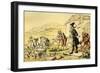 'Dr Syntax meditating on the tombstones'-Thomas Rowlandson-Framed Giclee Print