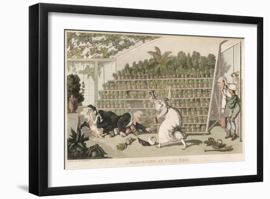 Dr Syntax, Misfortune at Tulip Hall-Thomas Rowlandson-Framed Art Print