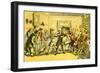 'Dr Syntax present at a coffee house quarrel'-Thomas Rowlandson-Framed Giclee Print