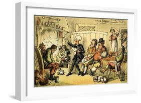 'Dr Syntax reading his tour'-Thomas Rowlandson-Framed Giclee Print