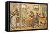 Dr Syntax Returned from His Tour-Thomas Rowlandson-Framed Stretched Canvas