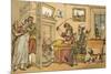 Dr Syntax Returned from His Tour-Thomas Rowlandson-Mounted Premium Giclee Print