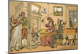 Dr Syntax Returned from His Tour-Thomas Rowlandson-Mounted Art Print