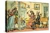 'Dr Syntax returned from his tour'-Thomas Rowlandson-Stretched Canvas