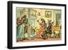 'Dr Syntax returned from his tour'-Thomas Rowlandson-Framed Giclee Print