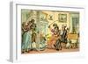 'Dr Syntax returned from his tour'-Thomas Rowlandson-Framed Giclee Print