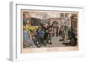 Dr Syntax Robbed in St Giles-Thomas Rowlandson-Framed Art Print