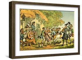 'Dr Syntax - rural sports'-Thomas Rowlandson-Framed Giclee Print