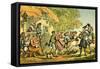 'Dr Syntax - rural sports'-Thomas Rowlandson-Framed Stretched Canvas