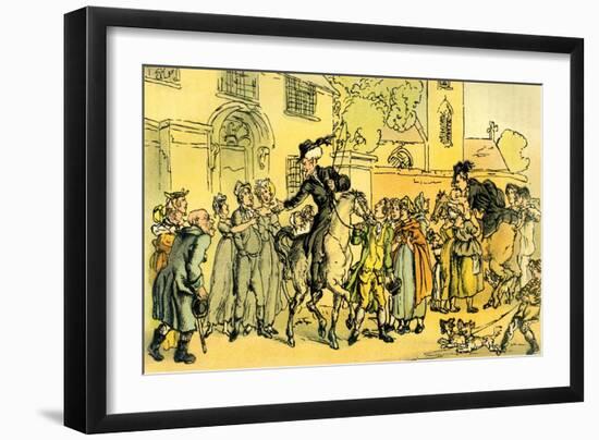 'Dr Syntax setting out on his second tour'-Thomas Rowlandson-Framed Giclee Print