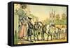 'Dr Syntax setting out on his tour to the Lakes'-Thomas Rowlandson-Framed Stretched Canvas