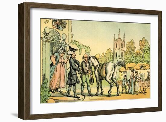 'Dr Syntax setting out on his tour to the Lakes'-Thomas Rowlandson-Framed Giclee Print