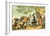 'Dr Syntax sketching after nature'-Thomas Rowlandson-Framed Giclee Print