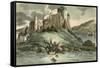 Dr Syntax Tumbling into the Water-Thomas Rowlandson-Framed Stretched Canvas