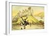 'Dr Syntax tumbling into the water'-Thomas Rowlandson-Framed Giclee Print