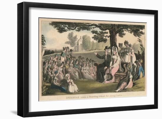 'Dr Syntax visits a Boarding School for young Ladies', 1820-Thomas Rowlandson-Framed Giclee Print