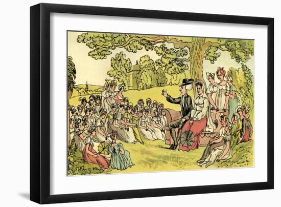 'Dr Syntax visits a boarding school'-Thomas Rowlandson-Framed Giclee Print