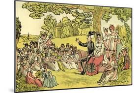 'Dr Syntax visits a boarding school'-Thomas Rowlandson-Mounted Giclee Print