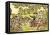 'Dr Syntax visits a boarding school'-Thomas Rowlandson-Framed Stretched Canvas