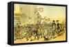 'Dr Syntax with the Skimmington riders'-Thomas Rowlandson-Framed Stretched Canvas