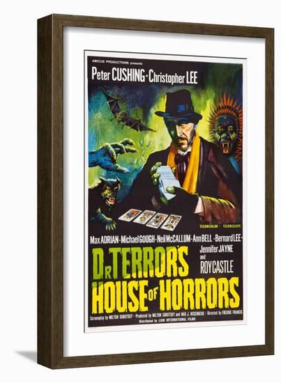 Dr. Terror's House of Horrors, Peter Cushing on UK Poster Art, 1965-null-Framed Art Print