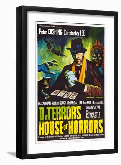 Dr. Terror's House of Horrors, Peter Cushing on UK Poster Art, 1965-null-Framed Art Print