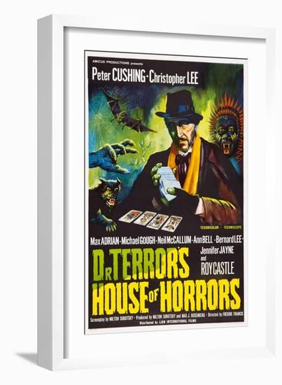 Dr. Terror's House of Horrors, Peter Cushing on UK Poster Art, 1965-null-Framed Art Print