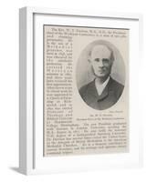 Dr W T Davison, President-Elect of the Wesleyan Conference-null-Framed Giclee Print