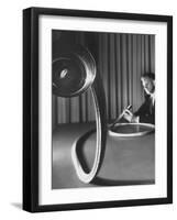 Dr. Walter P. Siegmund American Optical Co. Scientist Demonstrating Fiber Optics-Fritz Goro-Framed Photographic Print