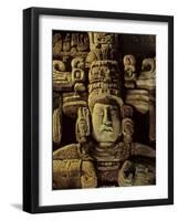 Dr. Webster, Barbara Fash, Corn God, Copan, Maya, Honduras-Kenneth Garrett-Framed Photographic Print