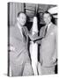 Dr Werhner Von Braun with Walt Disney-null-Stretched Canvas