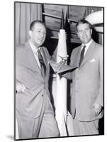 Dr Werhner Von Braun with Walt Disney-null-Mounted Photo