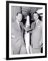 Dr Werhner Von Braun with Walt Disney-null-Framed Photo