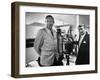 Dr. Werner Von Braun and Paul Horgan with a Piece from the Goddard Rocket Collection-J^ R^ Eyerman-Framed Photographic Print