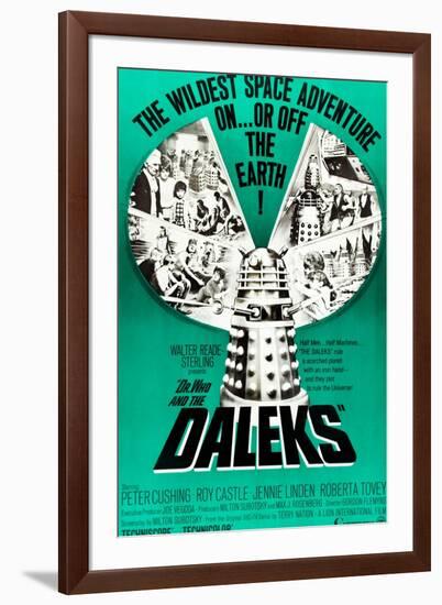 Dr. Who and the Daleks, Peter Cushing, Jennie Linden, Roberta Tovey, 1965-null-Framed Art Print