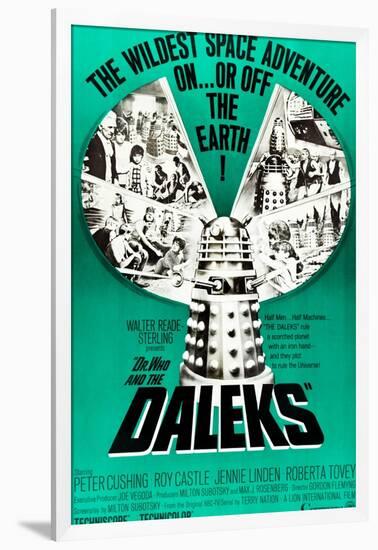 Dr. Who and the Daleks, Peter Cushing, Jennie Linden, Roberta Tovey, 1965-null-Framed Art Print