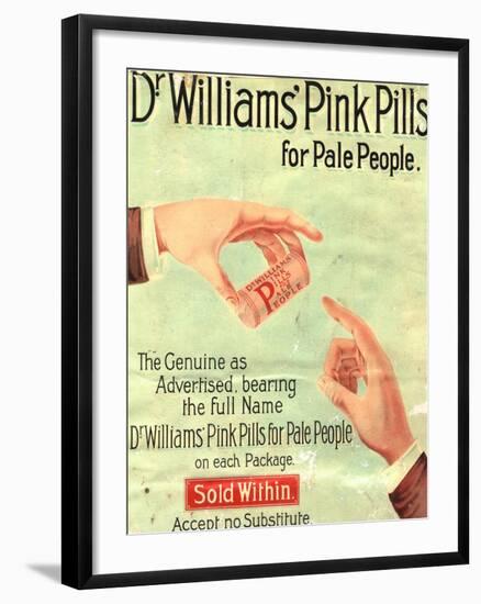 Dr Williams Pin Pills Medical Medicine, UK, 1890-null-Framed Giclee Print