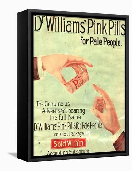 Dr Williams Pin Pills Medical Medicine, UK, 1890-null-Framed Stretched Canvas