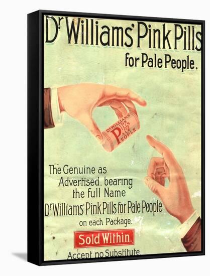 Dr Williams Pin Pills Medical Medicine, UK, 1890-null-Framed Stretched Canvas