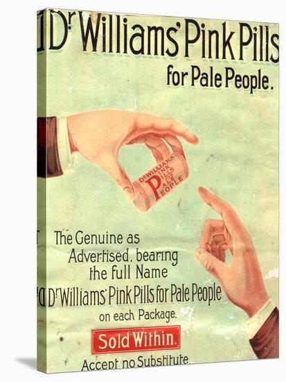 Dr Williams Pin Pills Medical Medicine, UK, 1890-null-Stretched Canvas