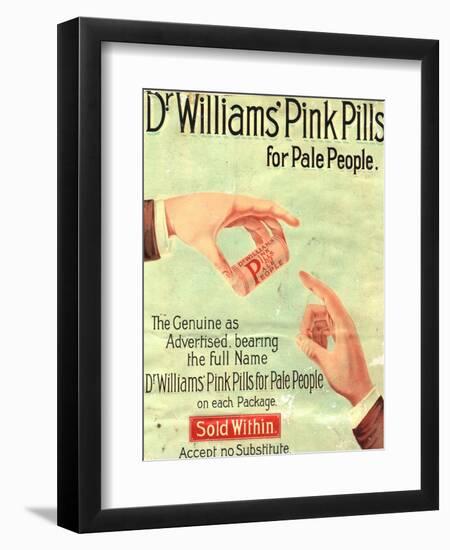 Dr Williams Pin Pills Medical Medicine, UK, 1890-null-Framed Giclee Print