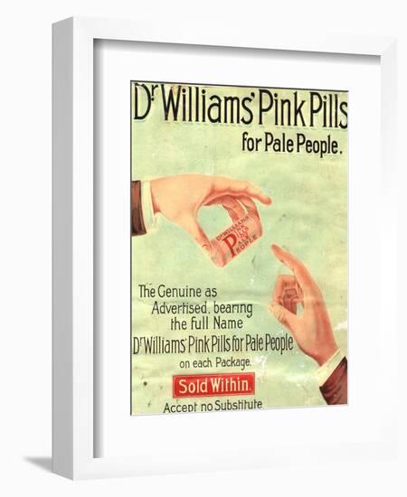 Dr Williams Pin Pills Medical Medicine, UK, 1890-null-Framed Giclee Print