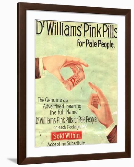 Dr Williams Pin Pills Medical Medicine, UK, 1890-null-Framed Giclee Print