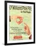 Dr Williams Pin Pills Medical Medicine, UK, 1890-null-Framed Giclee Print